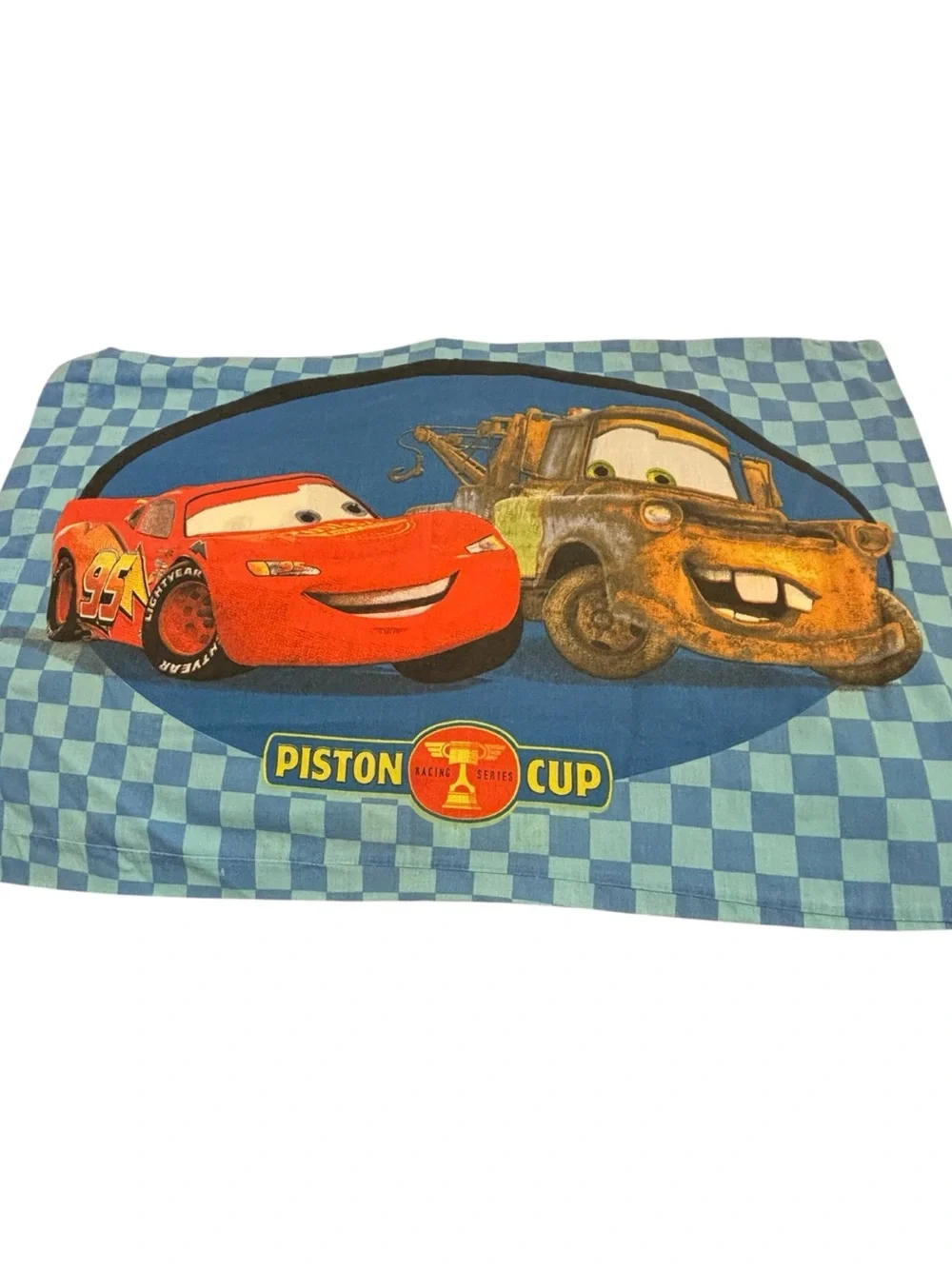 Disney Pixar Cars Lightning McQueen Tow Mater Pillowcase Standard Piston Cup